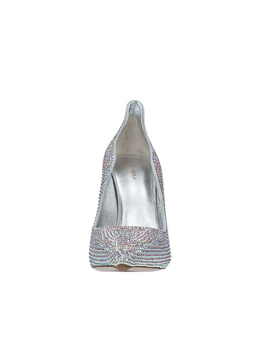 Décolleté in pelle e strass LE SILLA | DECO IVY QUEEN 120 BURMA ECLISSIARGENTO